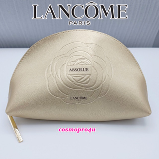 กระเป๋าเครื่องสำอาง Lancome สีทอง ทำจาก Polyester ขนาด 8.5 x 5 นิ้ว