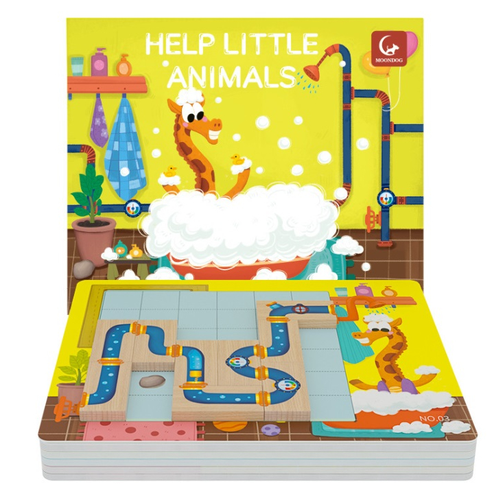 เกมโค้ดดิ้ง Help little hippo ช่วยฮิปโปอาบน้ำ / Help little animals coding game ของเล่นแนวสาธิต ฝึกทักษะการคิดเชิงตรรกะ - รูปที่ 3