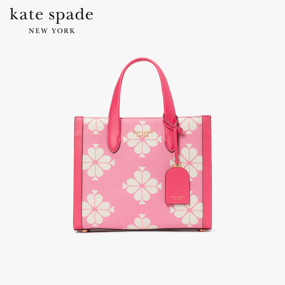 KATE SPADE NEW YORK SPADE FLOWER TWO-TONE CANVAS MANHATTAN SMALL TOTE KB959 กระเป๋าถือ