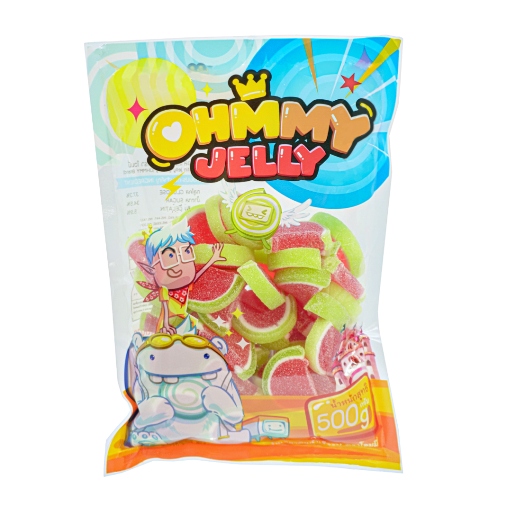 OhmmyJelly 500g l แตงโม โอมมี่เยลลี่ กัมมี่เยลลี่ [รสแตงโม] นุ่มอร่อย