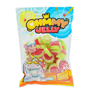 Ohmmy Jelly/420g.,500g. โอมมี่เยลลี่ กัมมี่เยลลี่ แตงโม [รสแตงโม] นุ่มอร่อย