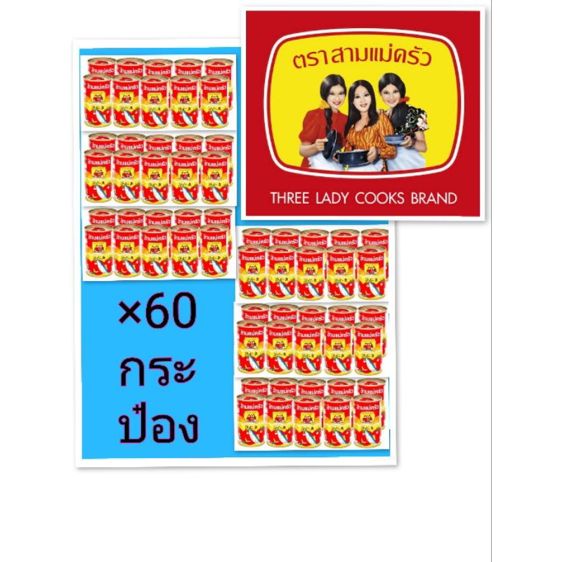 ปลาป๋องฝาดึงจัดชุด60กระป๋องสามแม่ครัว