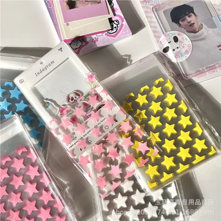 [แพ็ค50ใบ] ถุงฝากาว ถุงแก้ว OPP ซองพลาสติกใส ถุงใส่เฟรมการ์ด ซองใส่เฟรมการ์ด ซองใส่การ์ด ลายดาว [KR09]