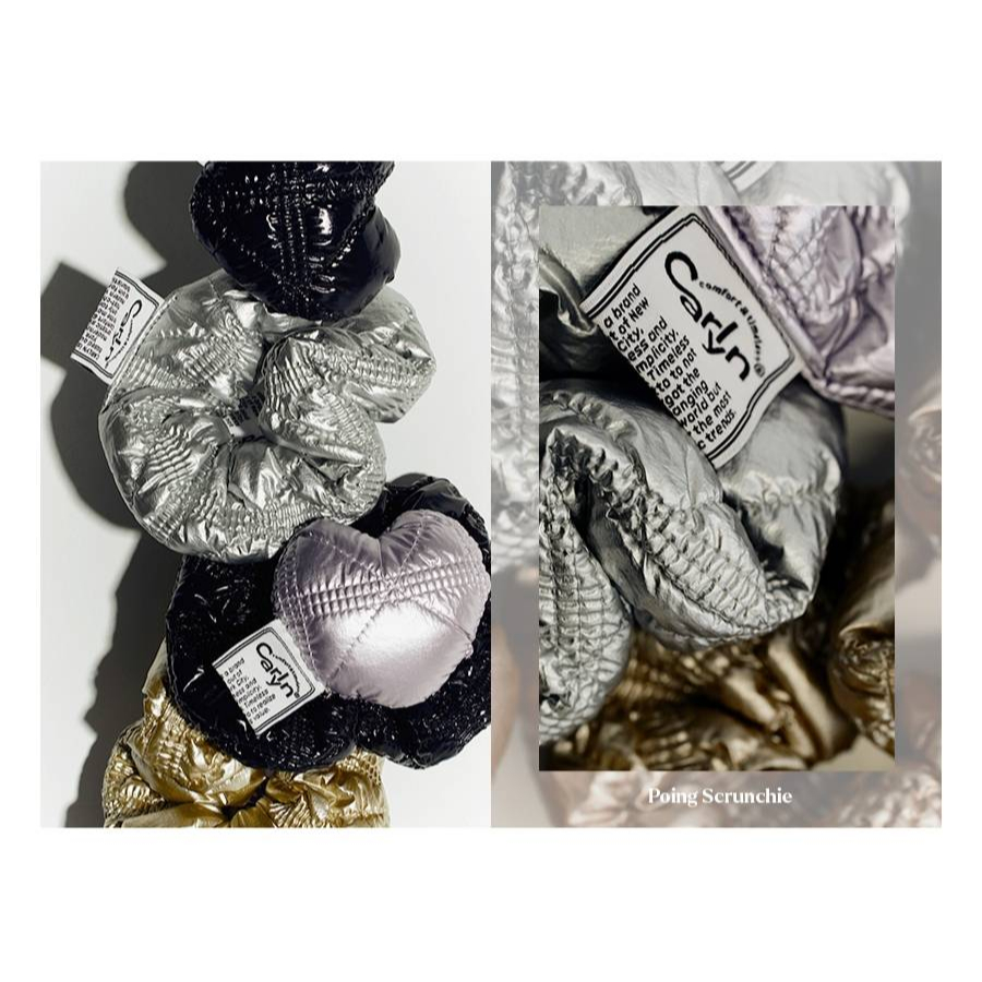 [สินค้าของแท้100% พร้อมส่ง] Carlyn : Poing Scrunchie ยางรัดผม Poing (Silver/Gold/Lavender/Black)