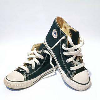 รองเท้าเด็ก Converse All Star รองเท้า ผ้าใบหุ้มข้อ สีดำ SIZE 26 ลิขสิทธิ์แท้ (มือสอง สภาพดี)