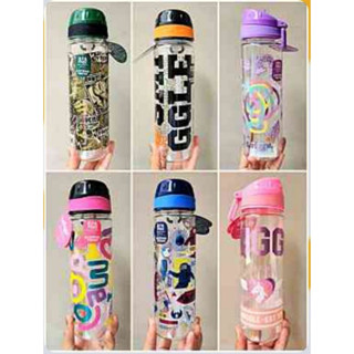 กระติกน้ำ Smiggle  Tritan Bottle  BPA Free  ขนาด 650มล.  หลอดดูด พับเก็บได้  มีหูหิ้วข้างๆ  ราคาชิ้นละ 159 บาท