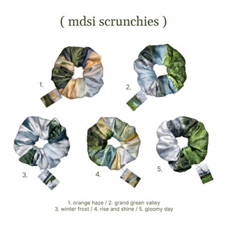 mdsi | scrunchies - ยางมัดผมลายธรรมชาติจากภาพวาดสีชอล์ก