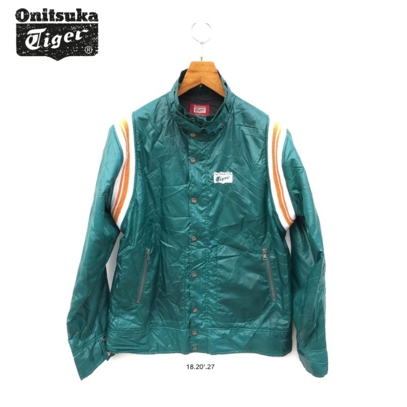 เสื้อแจ็กเก็ต​ ผู้ชาย​ แบรนด์เนม​ onitsuka​ Tiger  มือสองของแท้​ Size  M