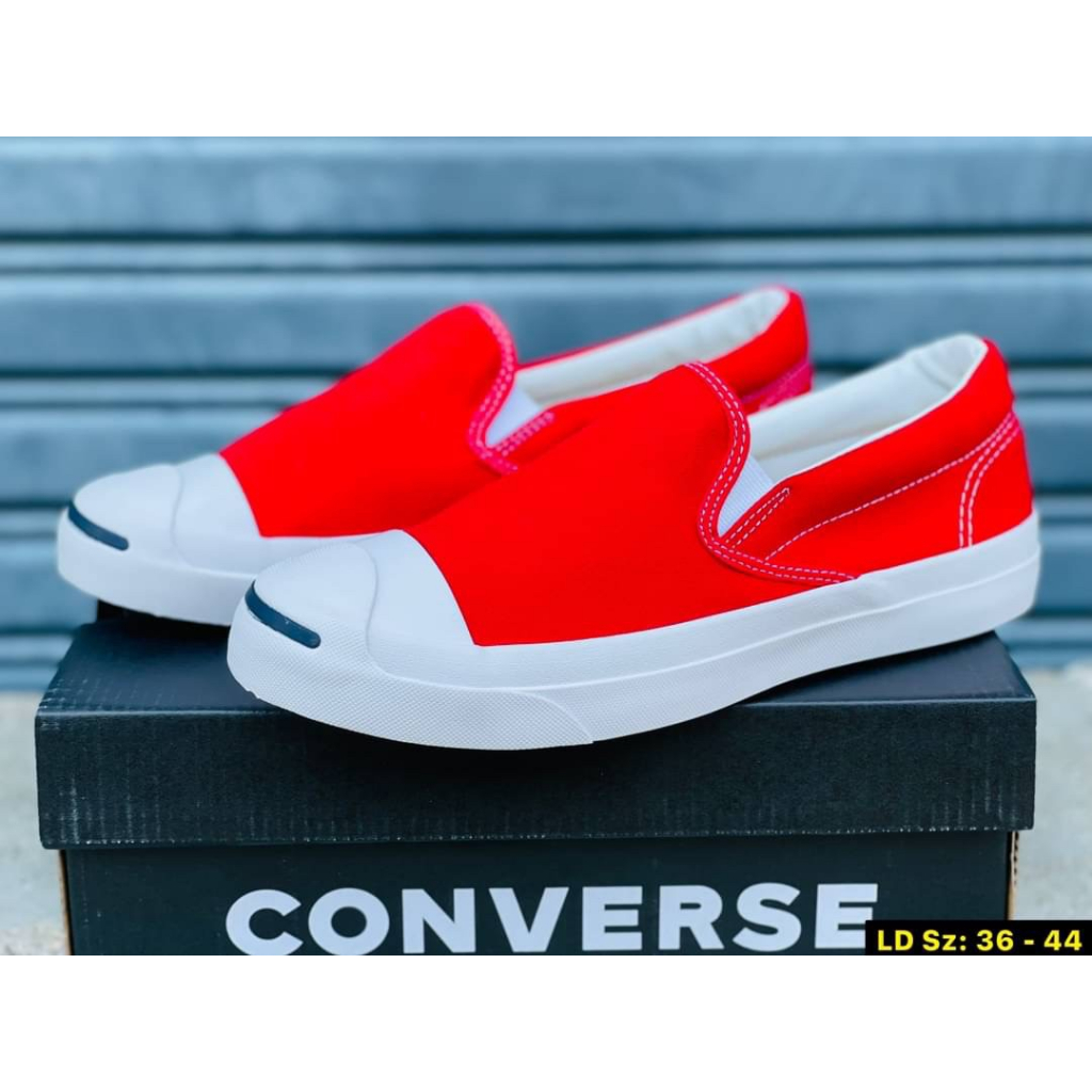 คอนเวิส Jack Slip on มี 6 สี ไซส์ 36-44 พร้อมกล่องครบเซท รองเท้าแบบผ้าใบสวม G25A012