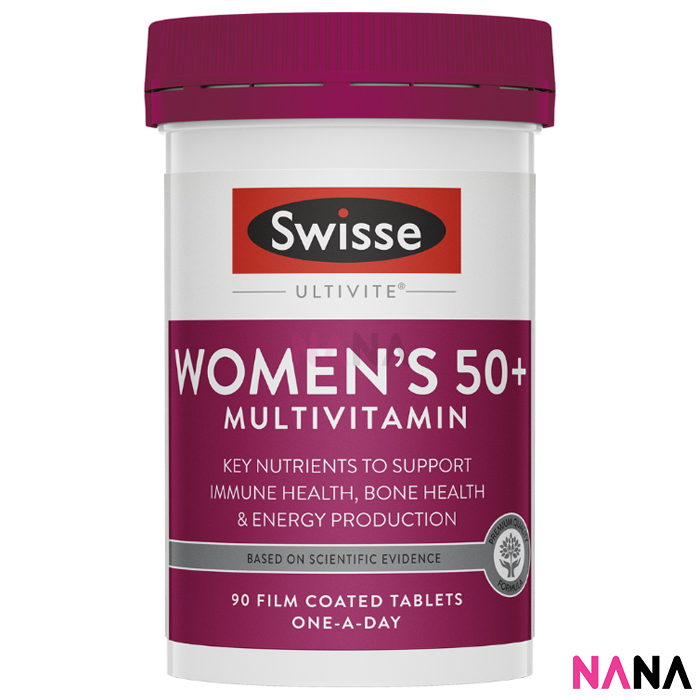 Swisse Women’s Ultivite 50+ Multivitamin 90 Tablets อาหารเสริม มัลติวิตามิน สำหรับผู้หญิง 50+ 90 เม็ด (หมดอายุ:10 2025)