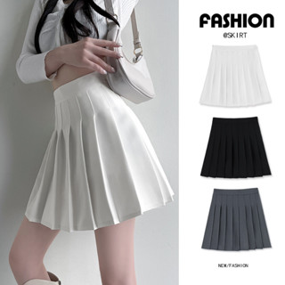 มีชับใน กระโปรงสั้น กระโปรงเทนนิสเอวสูง skirt สีพื้น กระโปรงสั้นเหนือเข่า กระโปรงทรงแคบ