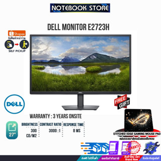 [รับเพิ่ม! แผ่นรองเม้าส์ Gaming]Dell Monitor E2723H /ประกัน3yOnsite