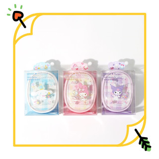 Sanrio miniso แปรงหวีผม แบบพกพา Melody Kuromi Cinnamoroll ลายการ์ตูนน่ารัก สําหรับนวดผม