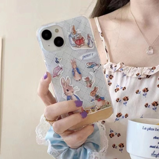 ✨สไตล์ใหม่✨เคสไอโฟน 14 Pro Max  เคส for 11 12 13 Pro Max เคสพกพาสะดวก iPhone 13 การ์ตูน กระต่าย Case เคสกันกระแทก