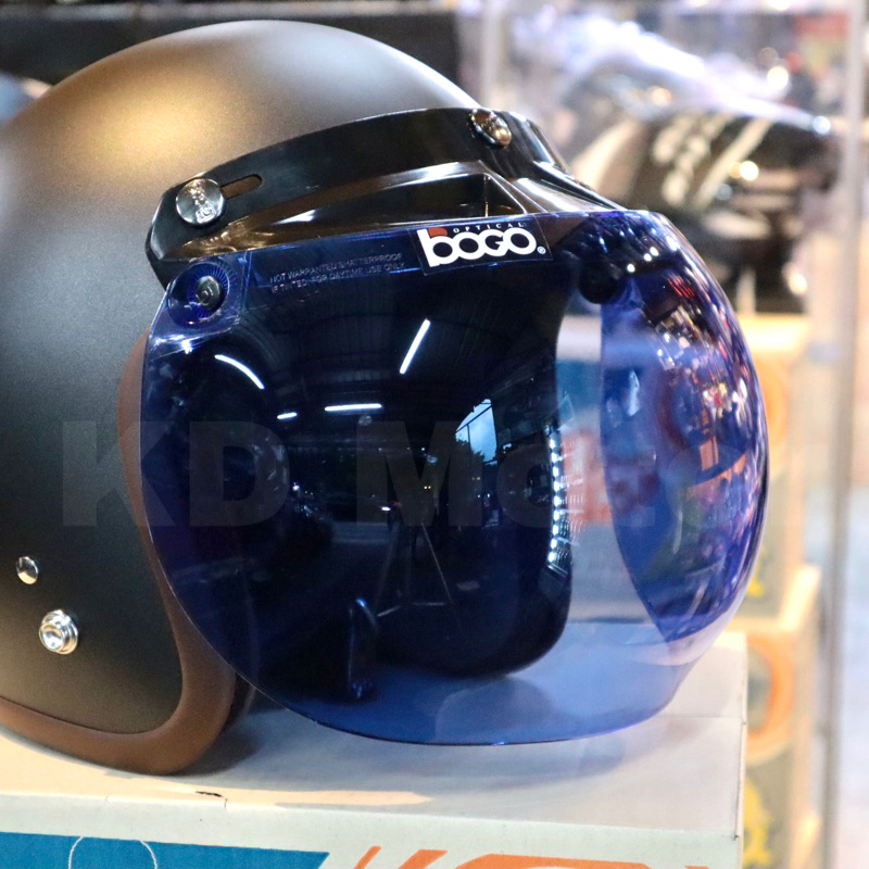 ชิวหน้าชิลด์หน้า BOGO Bubble BG-06 ของแท้ ยกขึ้นลงได้ สำหรับหมวกกันน็อคกระดุม 3 แป๊ก