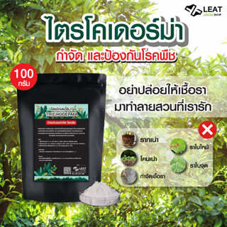 ไตรโคเดอร์มา 100 กรัม ชนิดผง ป้องกันและกำจัดโรคพืช ละลายน้ำใช้สะดวก ของดี ราคาถูก (Trichoderma)