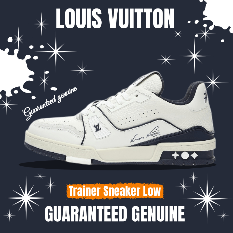 （จัดส่งฟรี）Louis Vuitton Trainer Sneaker Low 1ABFA8 รองเท้าผ้าใบ รองเท้าวิ่ง Louis Vuitton