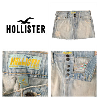 กระโปรง Hollister ของแท้ ยีนส์สั้น สีฟอกซีด