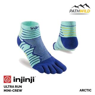 INJINJI ULTRA RUN MINI-CREW COOLMAX ถุงเท้าแยกนิ้ว เหมาะกับการวิ่ง การออกกำลังกายที่หนักหน่วง หรือใส่ในชีวิตประจำวัน