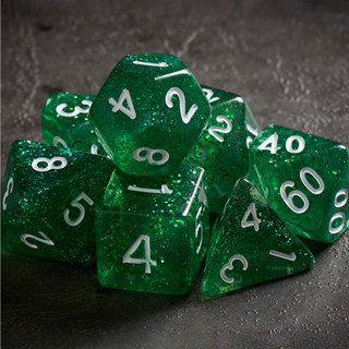 Verdant Nebula Dice Set of 7 | ลูกเต๋า Dice For DnD D&amp;D MTG RPG TRPG เกมกระดาน บอร์ดเกม Game ไพ่ทาโรต์ Magic เมจิก