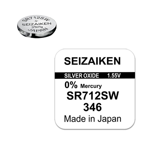 ถ่านนาฬิกา SEIZAIKEN Seiko 346/SR712SW 1.55V ของแท้ จำหน่ายแบบแบ่งขาย