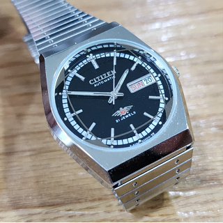 vintage citizen automatic black dial หน้าปัด สีน้ำตาล จากปี 1970