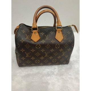 louis Vuitton speedy 25"กระเป๋าหลุยส์ของแท้100% แถมหุ้มมือจับและจัดทรงกระเป๋า