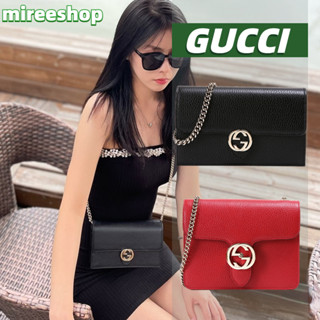 NEW🍒กุชชี่ Gucci กระเป๋า WOC Chain Bag🍒กระเป๋าสะพายเดี่ยว