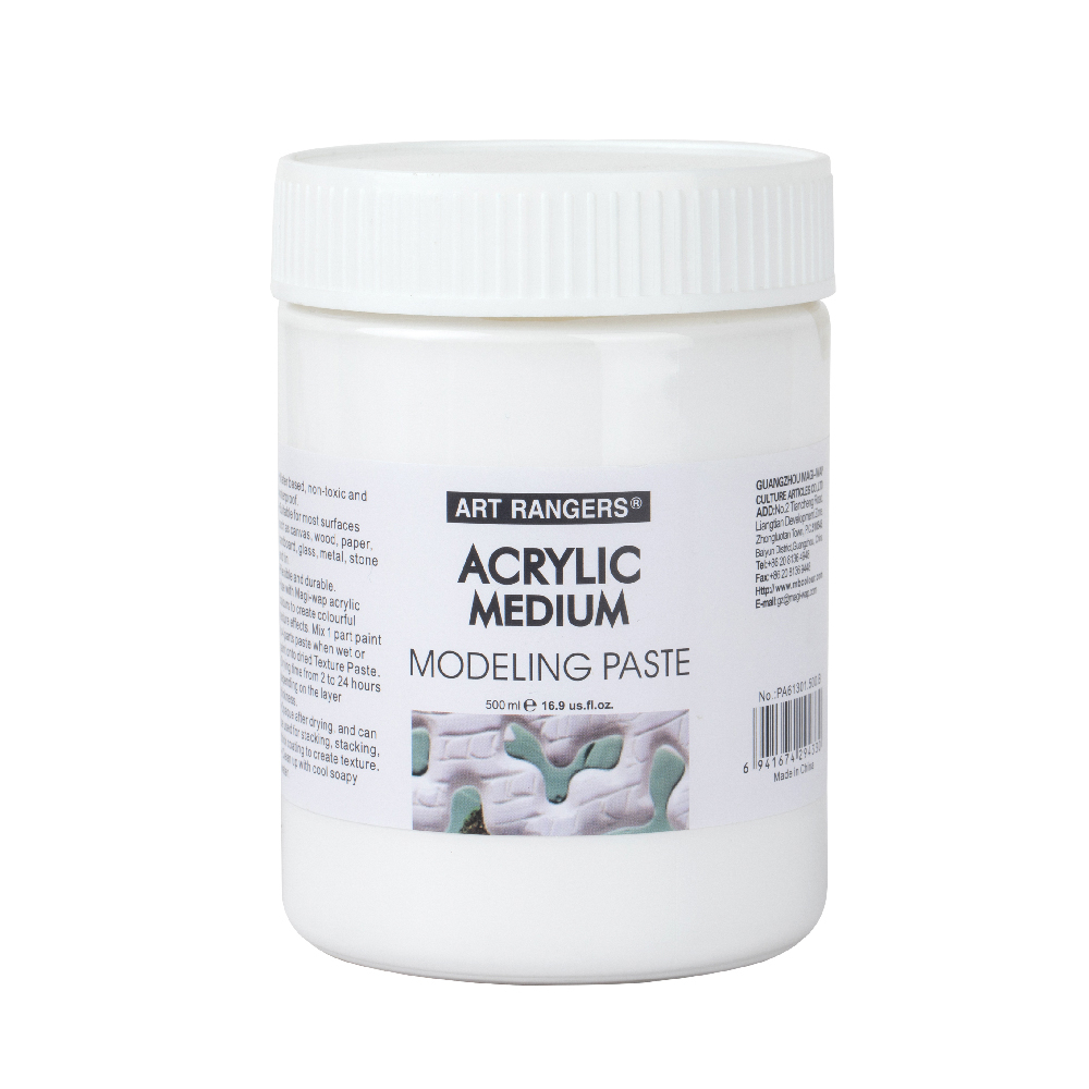 ACRYLIC MEDIUM MODELING PASTE ดินเปียกสำหรับขึ้นรูป สื่อผสมสีอะคริลิค โมเดลลิ่ง เพซ ART RANGERS (500 ml.)