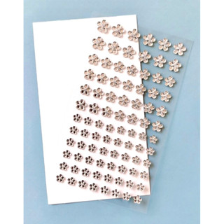 สติกเกอร์ดอกไม้ สีใส สติกเกอร์แต่งหน้า คละขนาด พร้อมส่ง! (#P14)