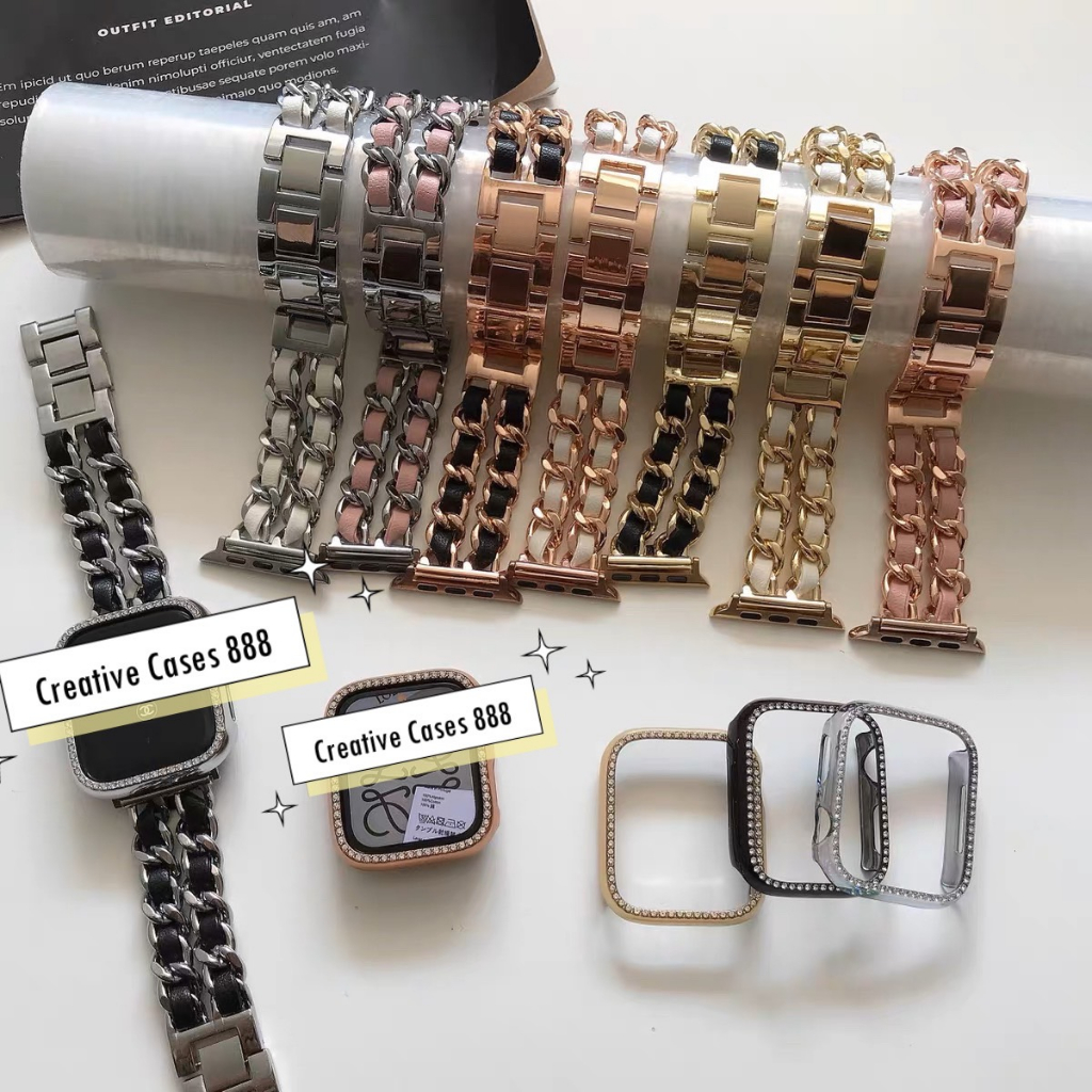 พร้อมส่ง สายโซ่ สไตล์ CN ใช้งานได้กับ Smart Watch 8 7 6 5 4 3 2 1  Se Ultra และ รุ่น Ultra 8 Pro Hel
