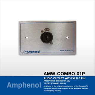 Amphenol AMW-COMBO-01P แผ่นเพลท XLR and Phone Stereo Plug