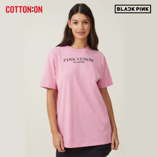 เสื้อ Special Edition Black Pink Oversized Tee X COTTO ON