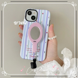 สไตล์ใหม่ เคสไอโฟน iphone 11 14 Pro Max เรียบง่าย เล็กและสด หวี ขาตั้ง ขอบเต็ม เคส iphone 12 13 Pro Case for iPhone