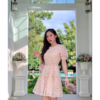 🔥ใส่ WSETZW ลด75🔥 Jisoo Dress เดรสลายดอก … 009