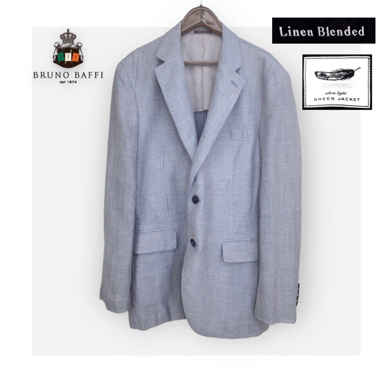 ❌sold❌Used in good condition BRUNO BAFFI Jacket suit ultra light ผ้า Linen