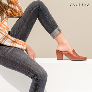 VALEZKA SS03 สี Brown (น้ำตาล) รองเท้าส้นสูง 3 นิ้ว *** (ไซส์ปกติ)