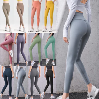 ✨มี 17 สี✨ กางเกงเลกกิ้ง กางเกงโยคะขายาว กางเกงออกกำลังกายผู้หญิง รุ่น YOGA-005 (MT20) (มีตะเข็บด้านหน้า)