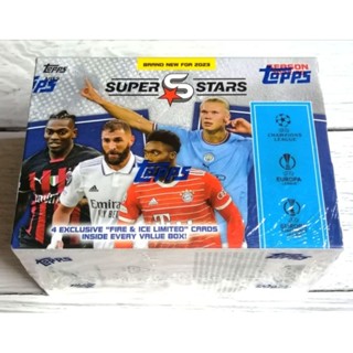 (Sealed Box) กล่องการ์ดฟุตบอล TOPPS UEFA SUPER STARS SEASON 2022/23 SOCCER CARDS