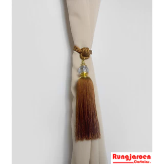 ผ้าม่านสีครีม แบบตาไก่ สีพื้น Blackout UV ตกแต่งบ้าน By ร้านรุ่งเจริญผ้าม่าน