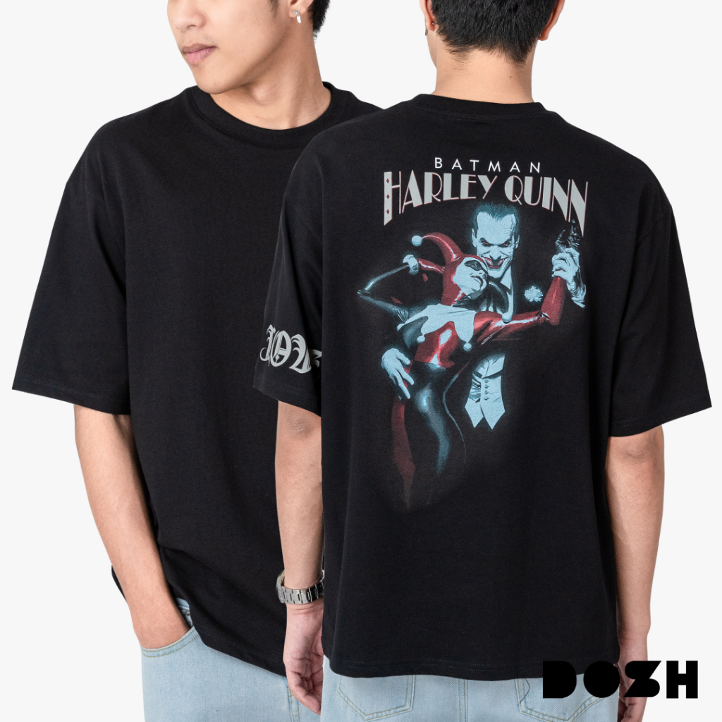 DOSH MEN'S OVERSIZED T-SHIRTS BATMAN เสื้อยืดโอเวอร์ไซส์ DBMT5303-BL