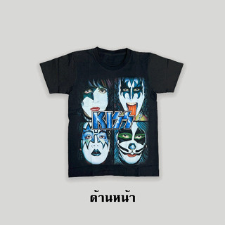 เสื้อยืดแขนสั้นวงร็อค (Kiss)