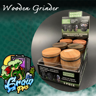 Wooden Grinder ที่บดสมุนไพร ลายไม้ แยกได้ 3 ชั้น มีให้เลือก 3 แบบ