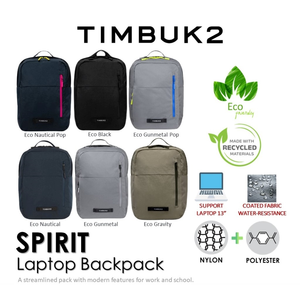 Timbuk2 รุ่น Spirit Laptop Backpack กระเป๋าเป้ ECO กระเป๋าคอมพิวเตอร์ เป้สำหรับคอมพิวเตอร์ รองรับขนาด 13" - OS (1111-3)