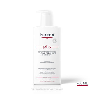 Exp.5/25 (400 มล) Eucerin pH5 Sensitive Facial Cleanser (เจลล้างหน้าสูตรอ่อนโยน ผิวธรรมดา ผิวแห้ง บำรุงผิวชุ่มชื้น)