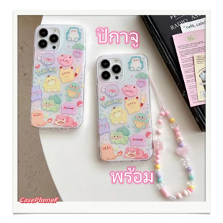 ✨ส่งของขวัญ✨เคส for iPhone 11 14 Pro Max Case for iPhone 12 13 ป้องกันการตก การป้องกัน พร้อม สาวน่ารักหัวใจ การ์ตูน