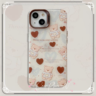 เคสไอโฟน iphone 11 14 Pro Max เรียบง่าย เล็กและสด รูปหัวใจ ป้องกันการตก เคส iphone 12 13 Pro Case for iPhone