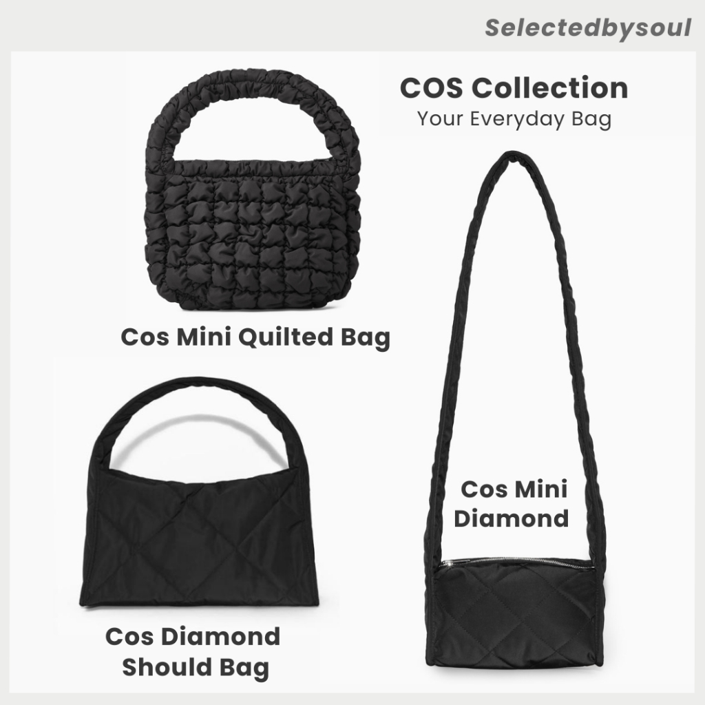 [มีทั้งพร้อมส่ง/Preorder] Cos Diamond/Mini Diamond Quilted Bag ของแท้100% ✨ กระเป๋า Cos นำเข้า ✈️