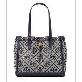 กระเป๋าTORY BURCH T MONOGRAM JACQUARD SMALL TOTE BAG  งานชอปใหญ่มีถุงผ้า