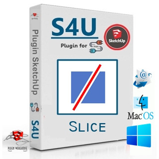 [E13] S4U Slice v5.1.0 (ปลั๊กอินการตัดวัตถุ) Plugin for Sketchup 2017-2023